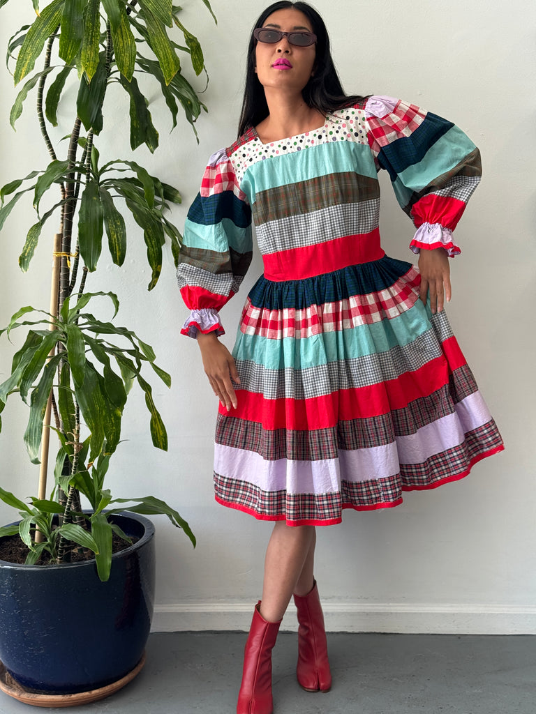 Vintage patchwork dress