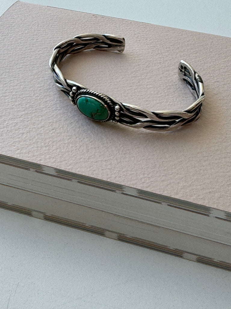 Sterling silver + turquoise cuff