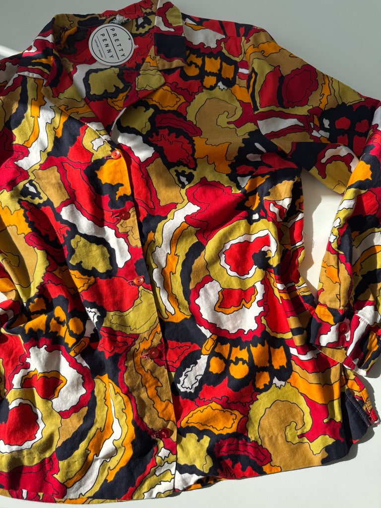 Vintage maximalism print Top