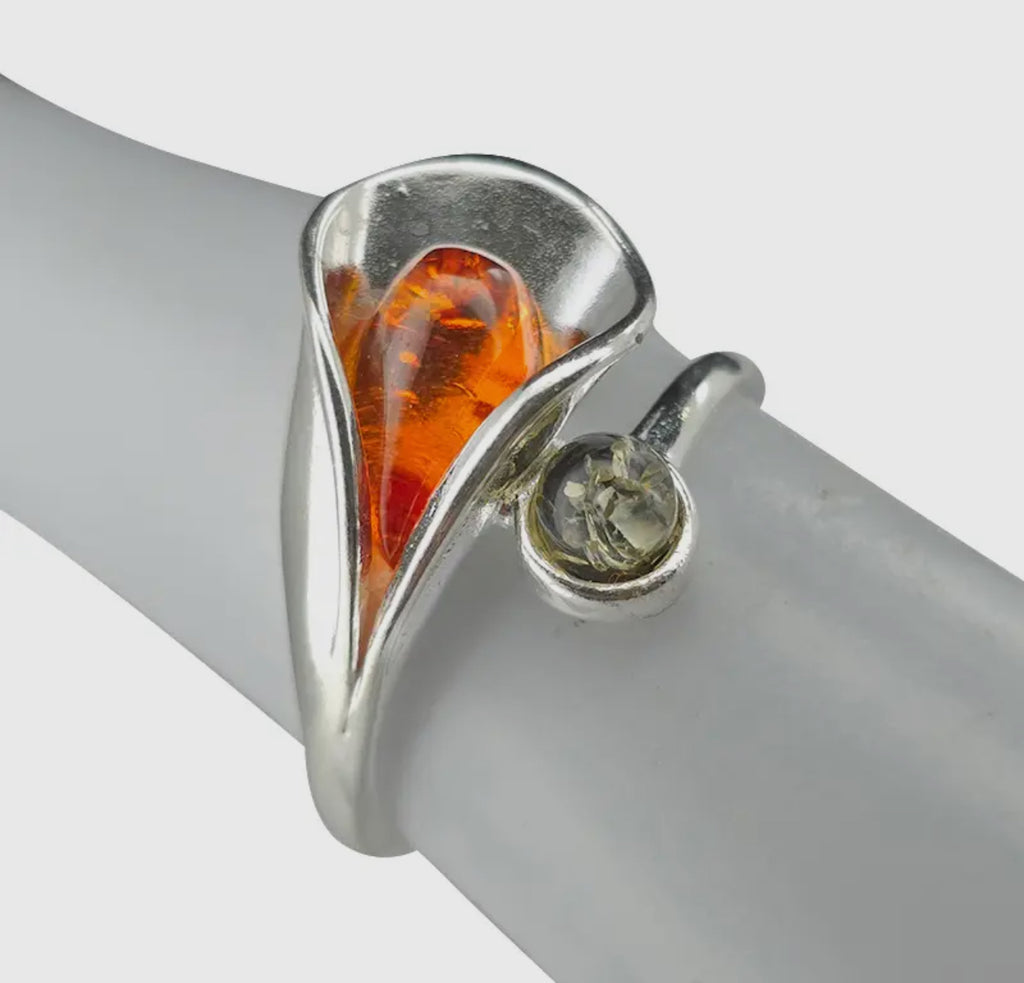 Amber Calla Lily ring size 10