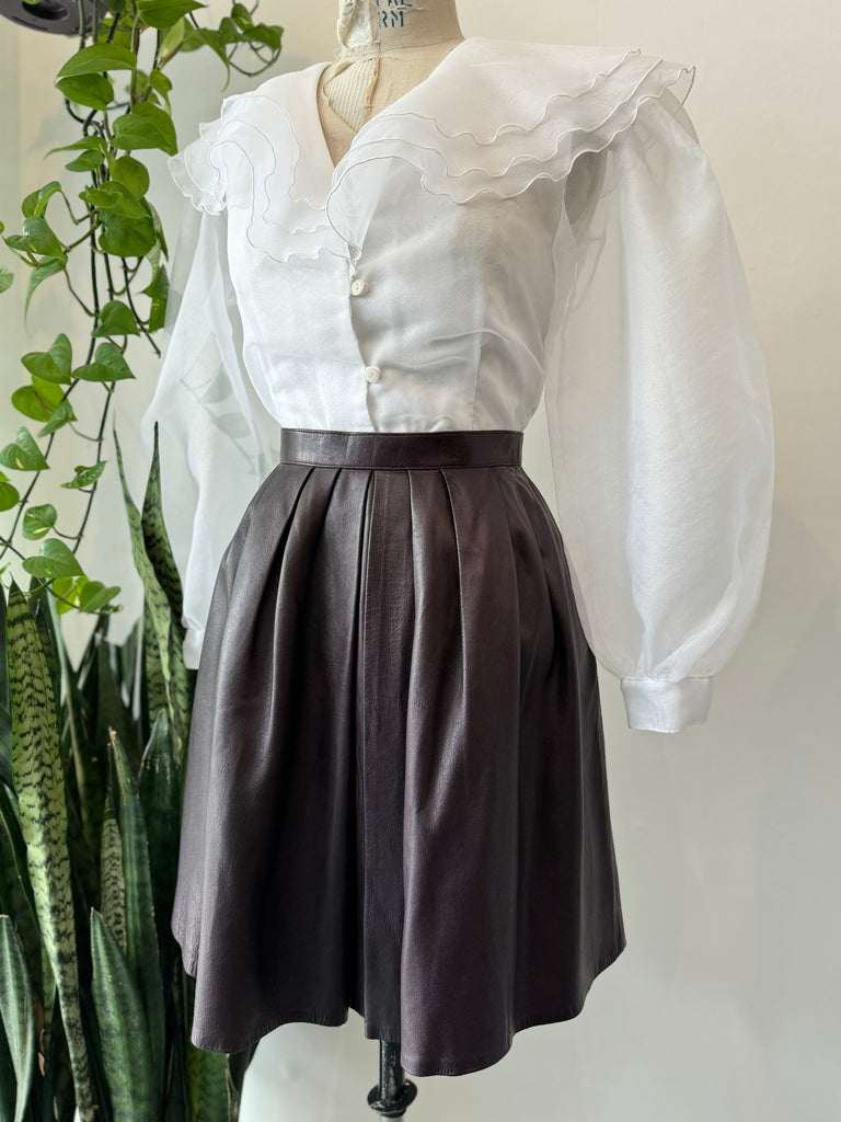 Vintage 1970's Anne Klein leather skirt waist "26"