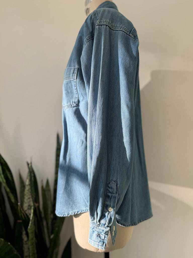 Vintage denim button up top