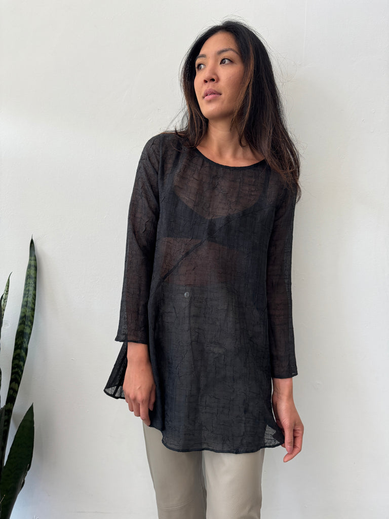 semi sheer tunic