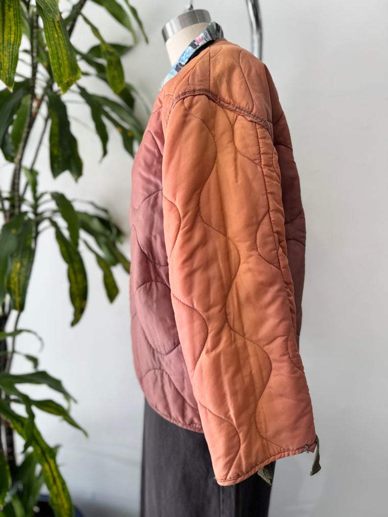 Ombré vintage quilted liner jacket