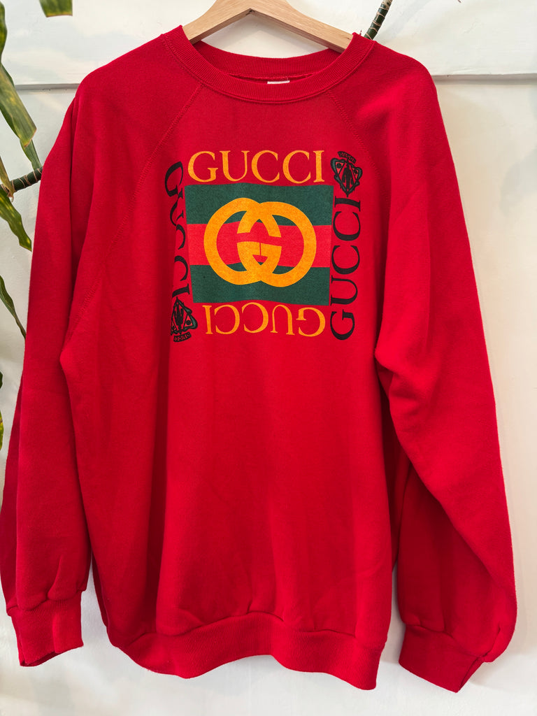 Faux on vintage raglan sweatshirt