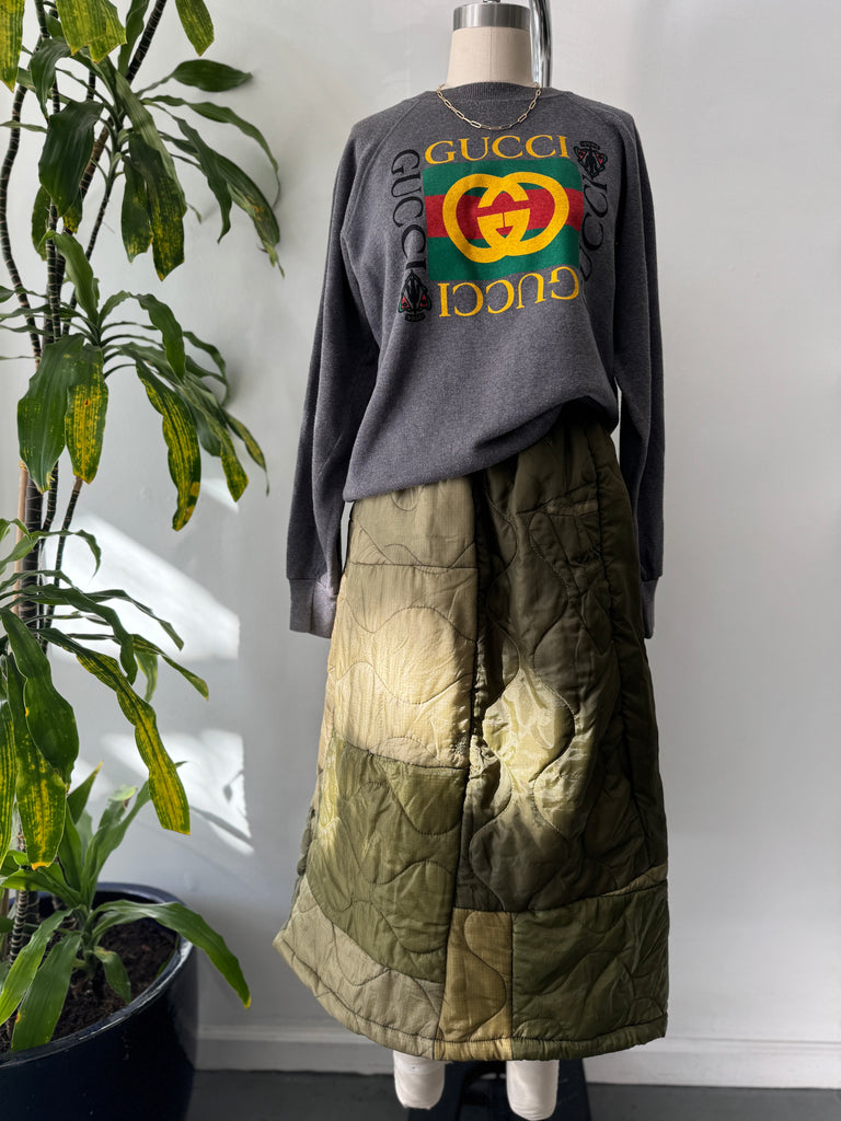 Vintage liner upcycled skirt