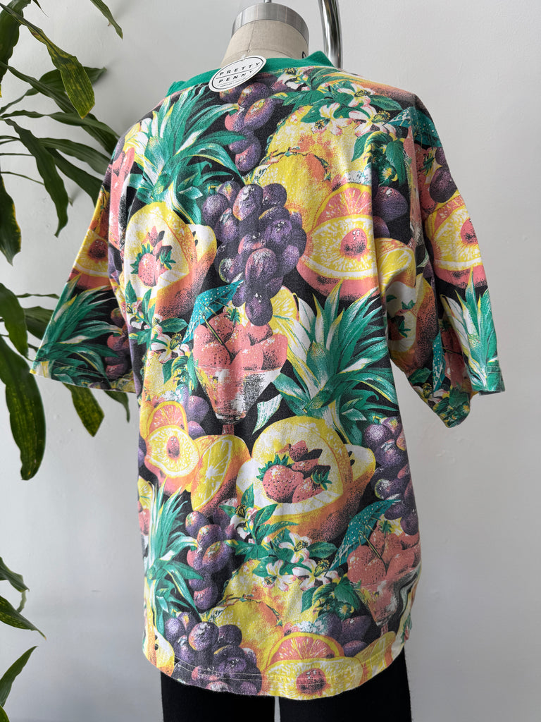 Vintage fruit print t shirt