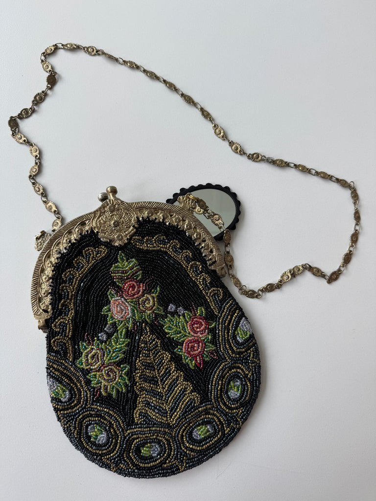 Antique hand beaded purse