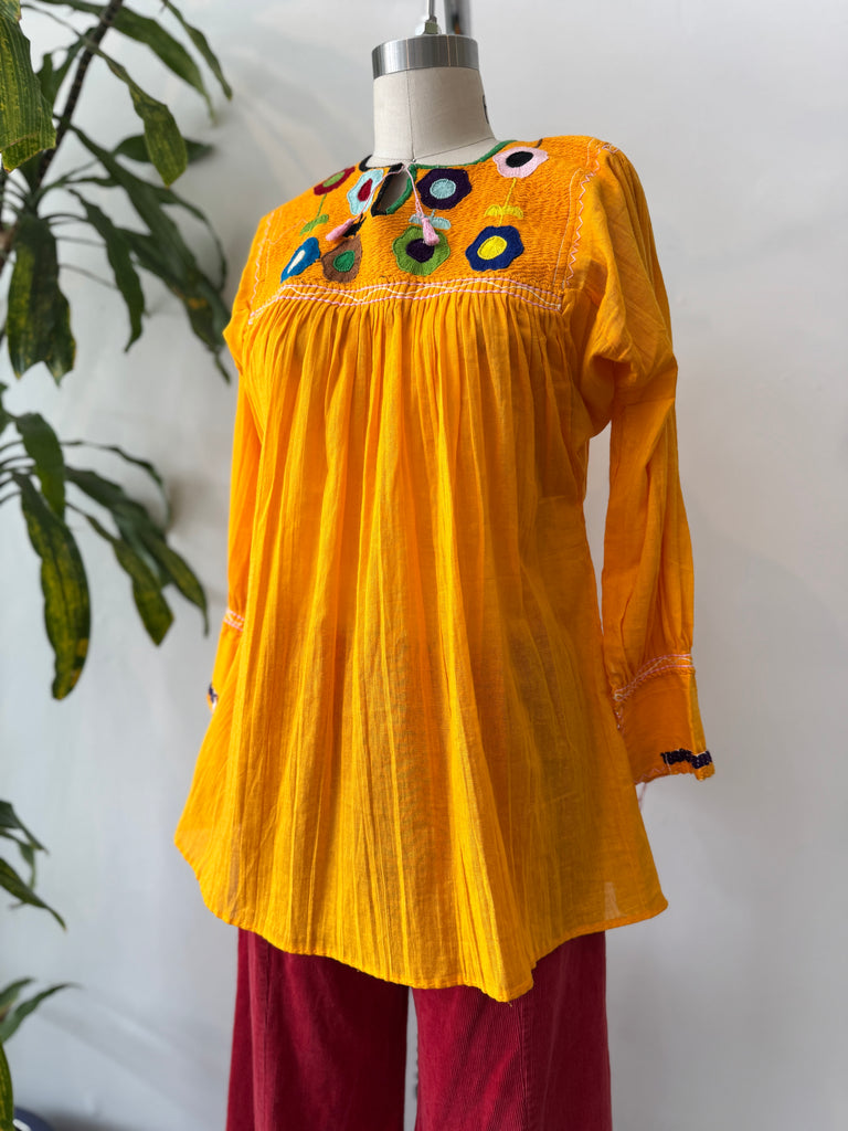 Vintage cotton embroidered top