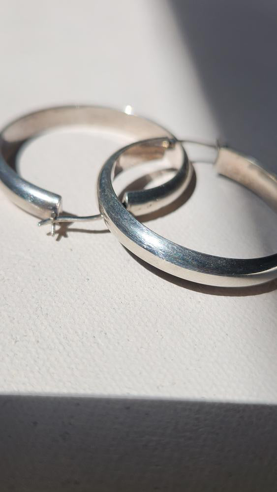 Sterling silver hoop earrings