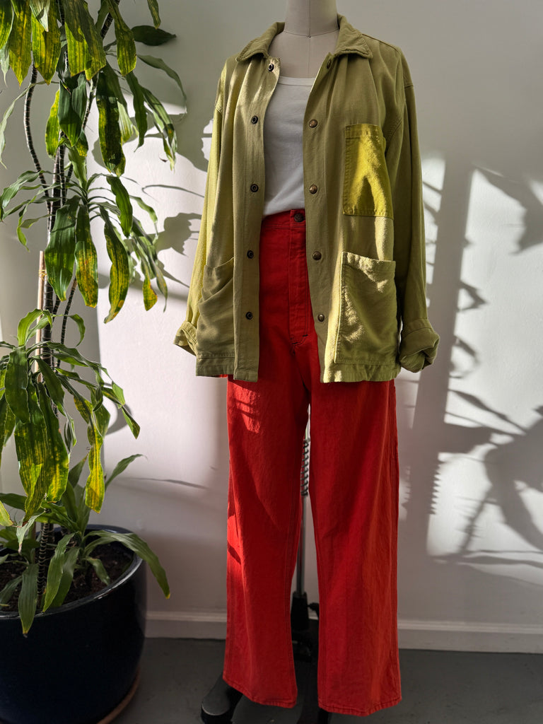 Overdyed cotton carpenter pants