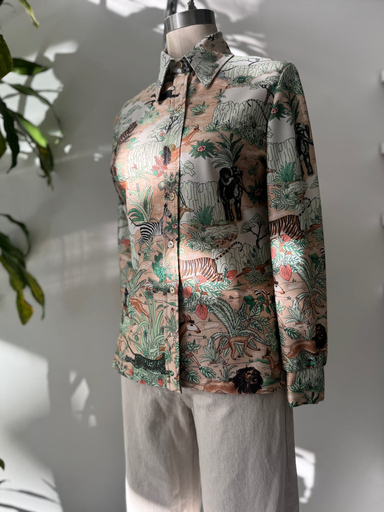 Vintage winter jack button up top