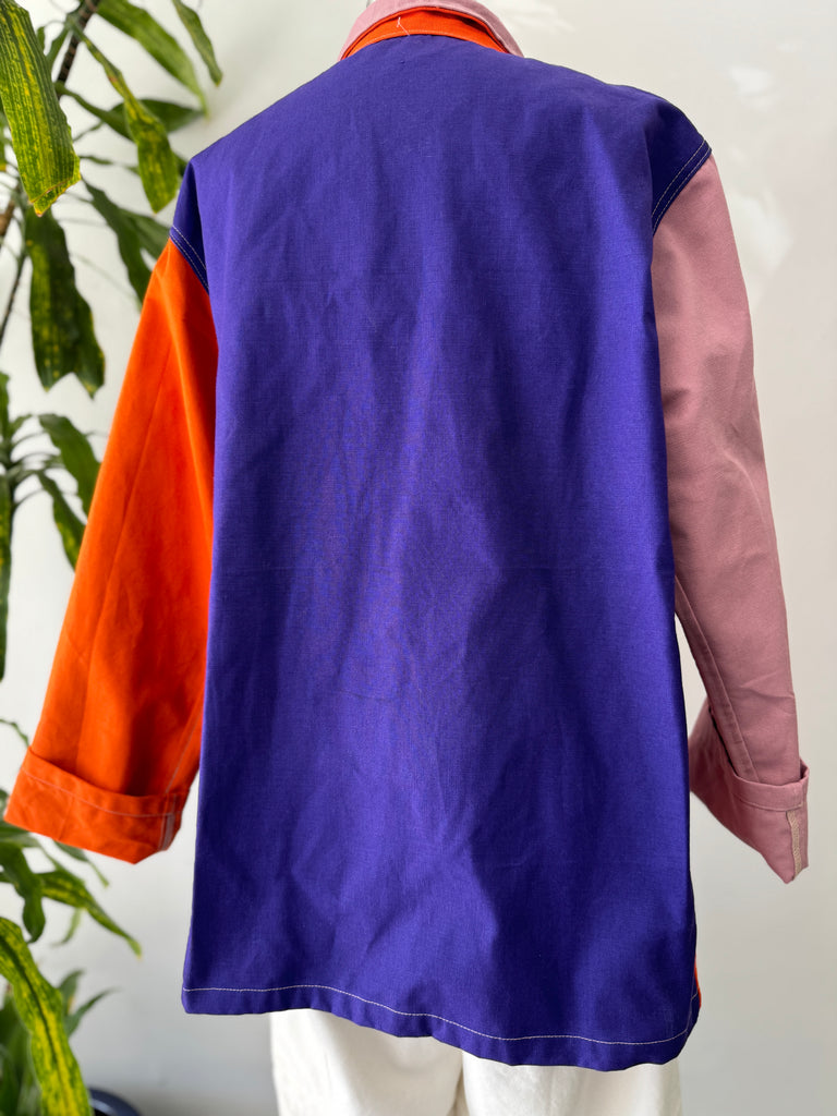 Patchwork chore coat