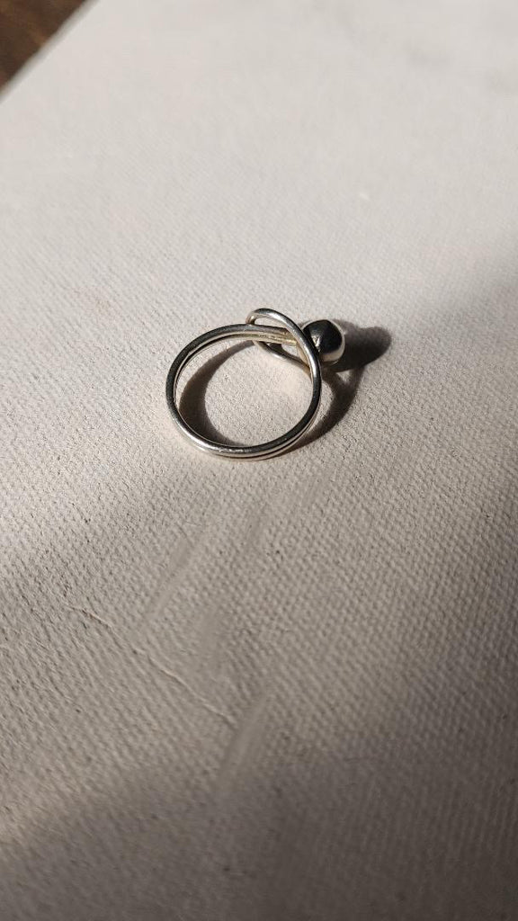 Vintage modernist Sterling pierced earrings