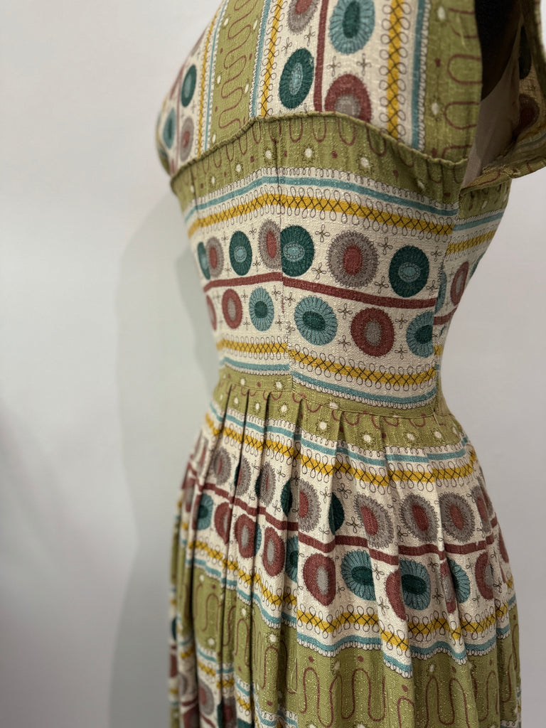 Late 1940’s printed vintage dress