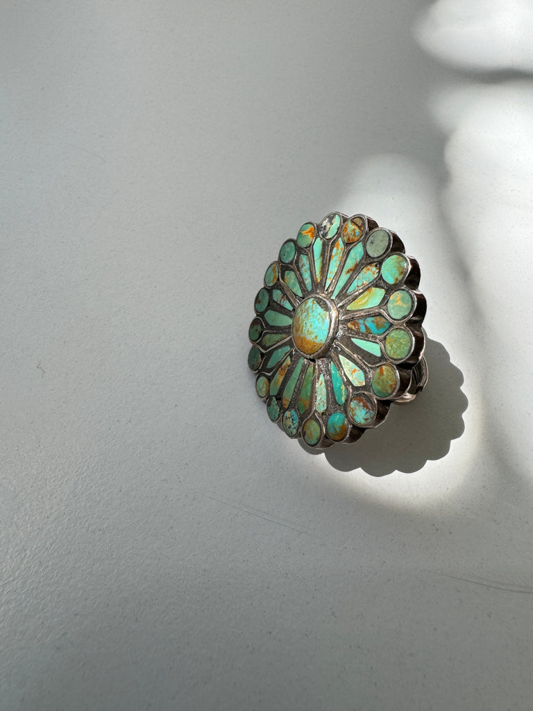 Inlay turquoise ring