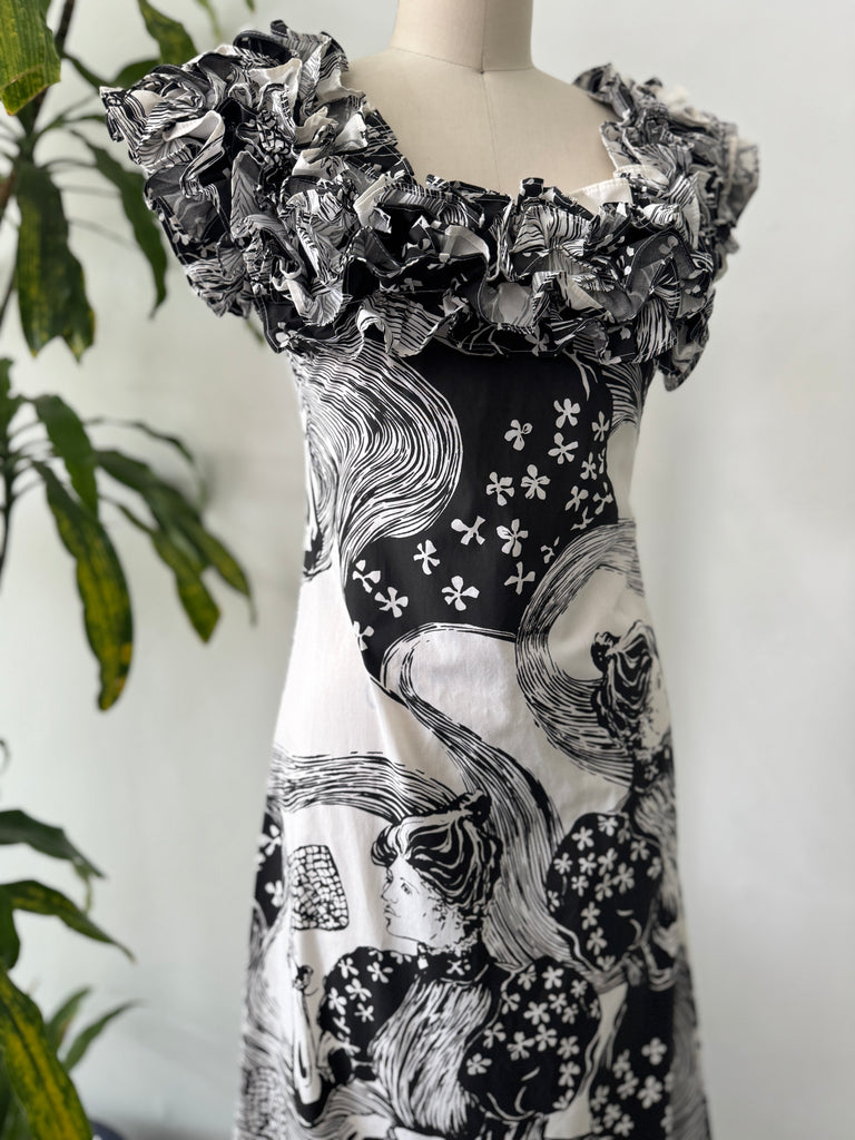 Vintage Allen Akena handmade dress