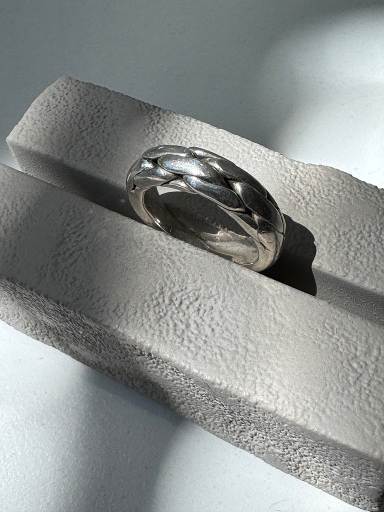 Sterling silver braided flat ring size “6.25”
