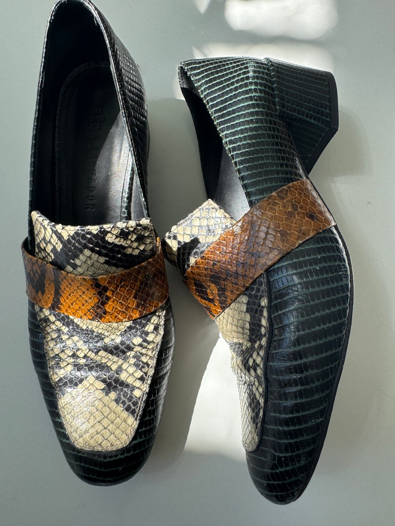FREDA SALVADOR snake skin shoes 8.5