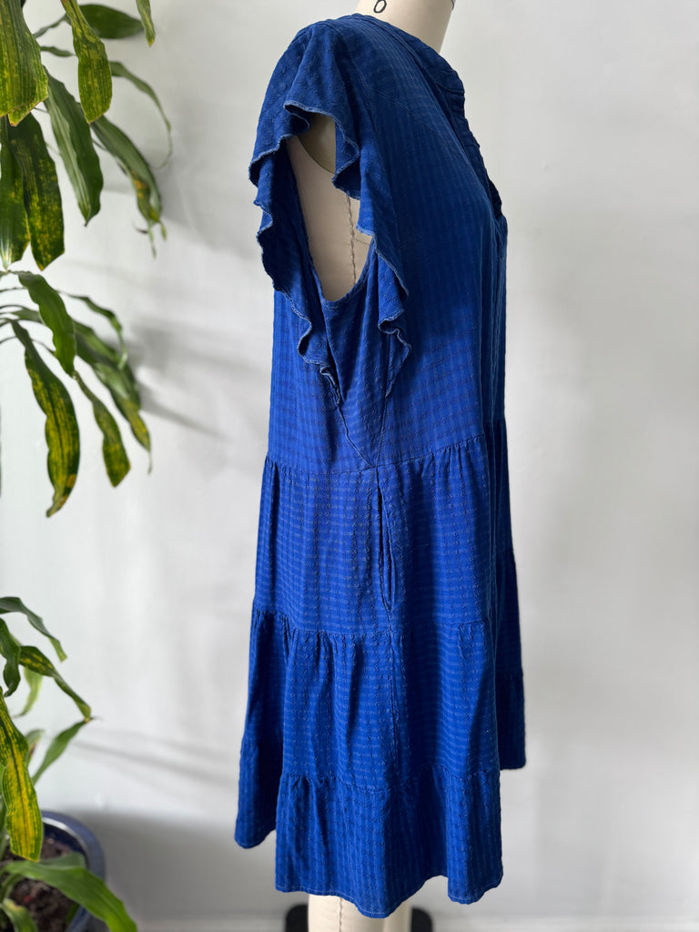 Vibrant blue cotton dress