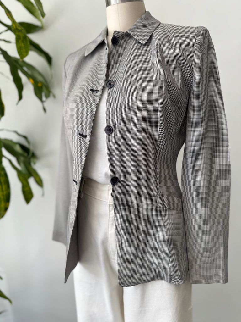 1940’s mini houndstooth print blazer