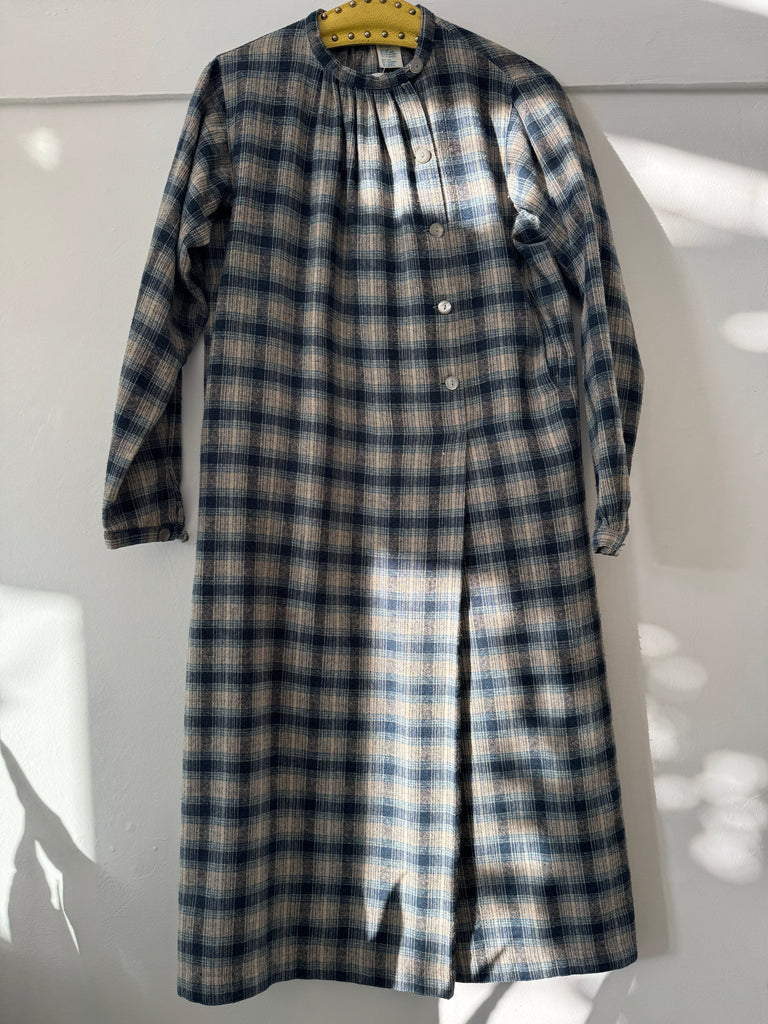 Vintage plaid wool blend dress