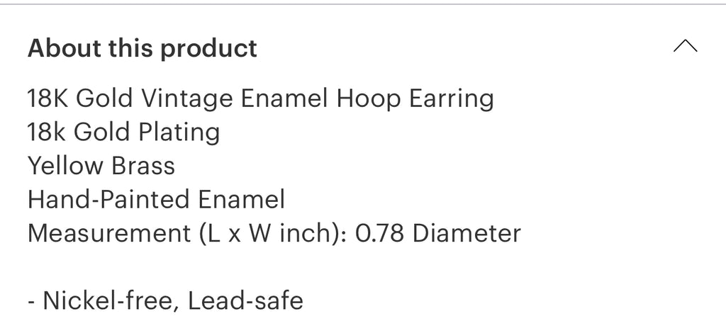 Enamel hoop earrings