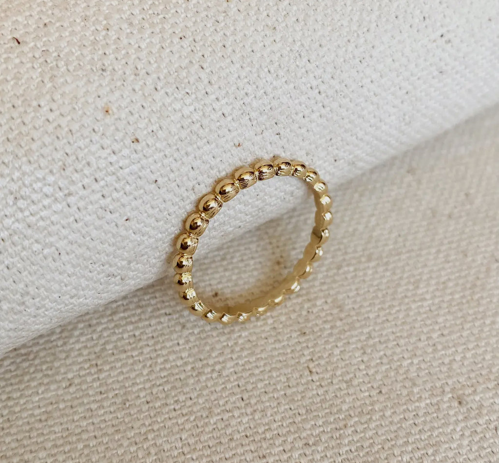 18 kt gold stack ring