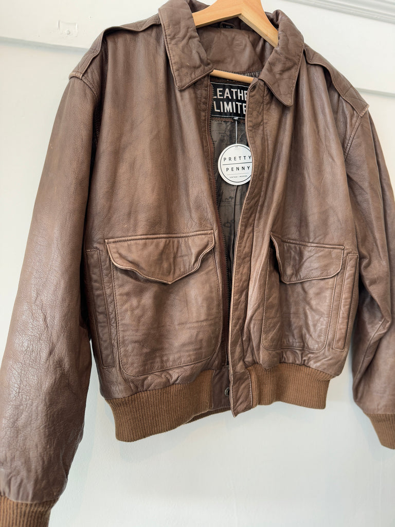 Vintage soft brown leather jacket