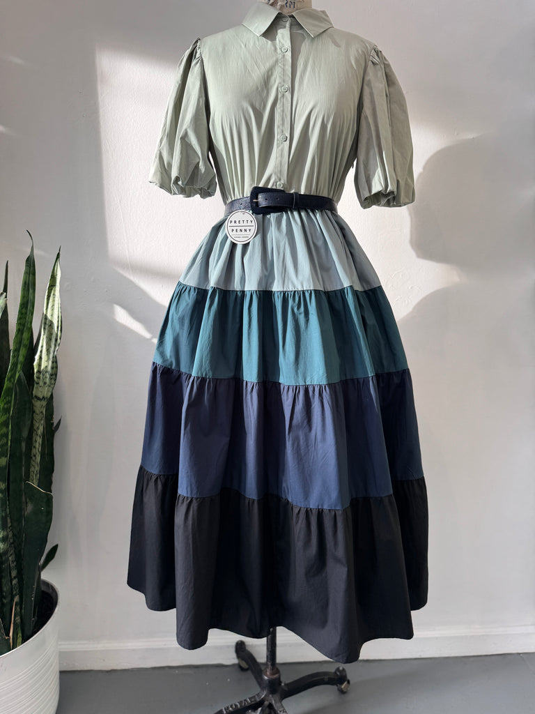 Ombré tiered dress