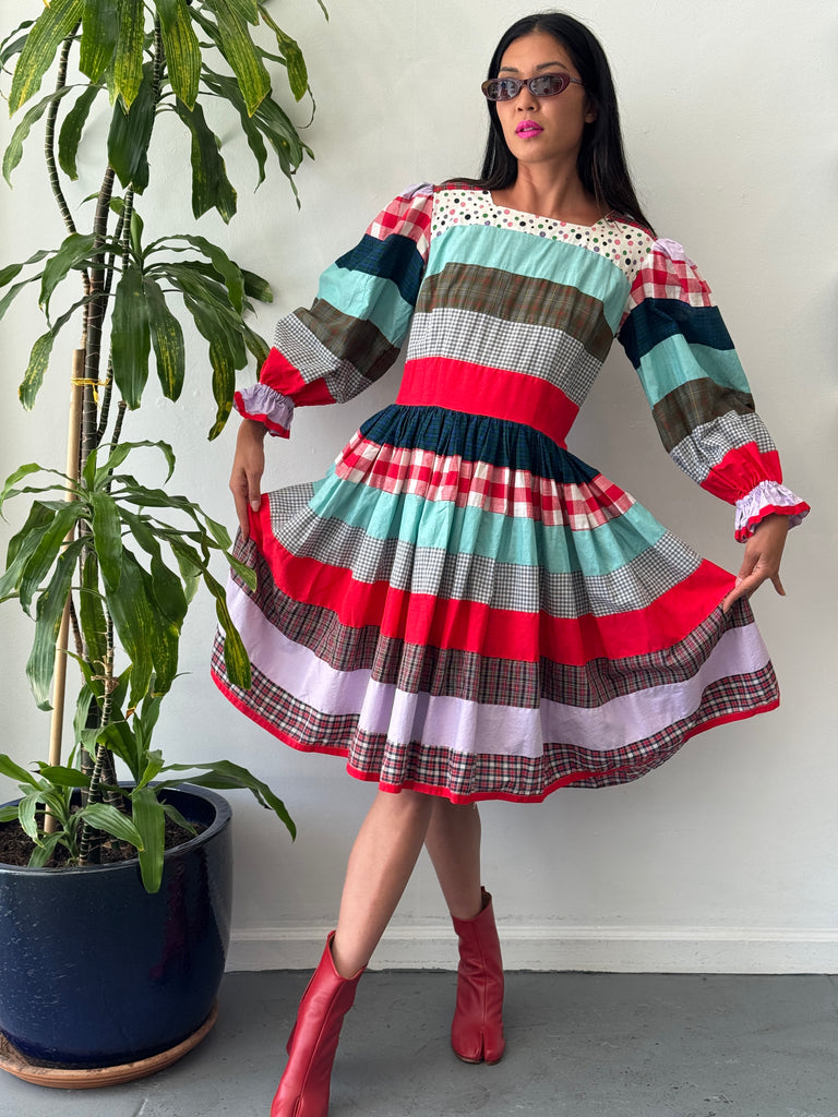 Vintage patchwork dress