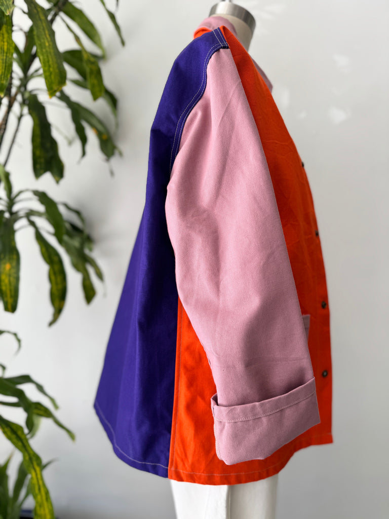 Patchwork chore coat
