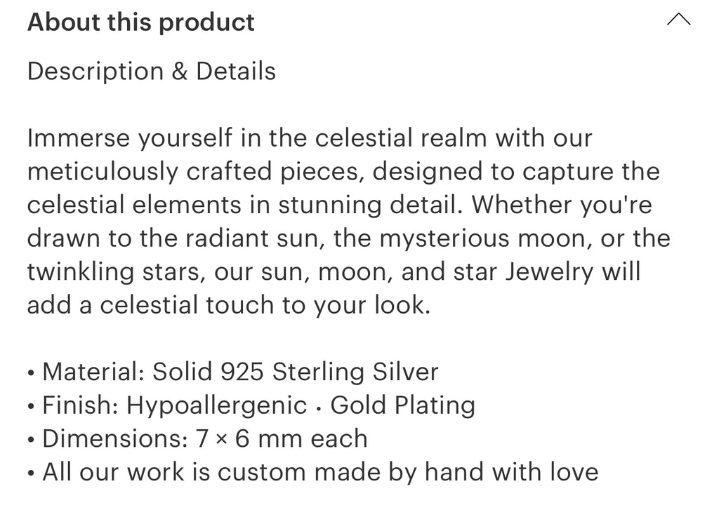 Dainty star post earring | sterling silver