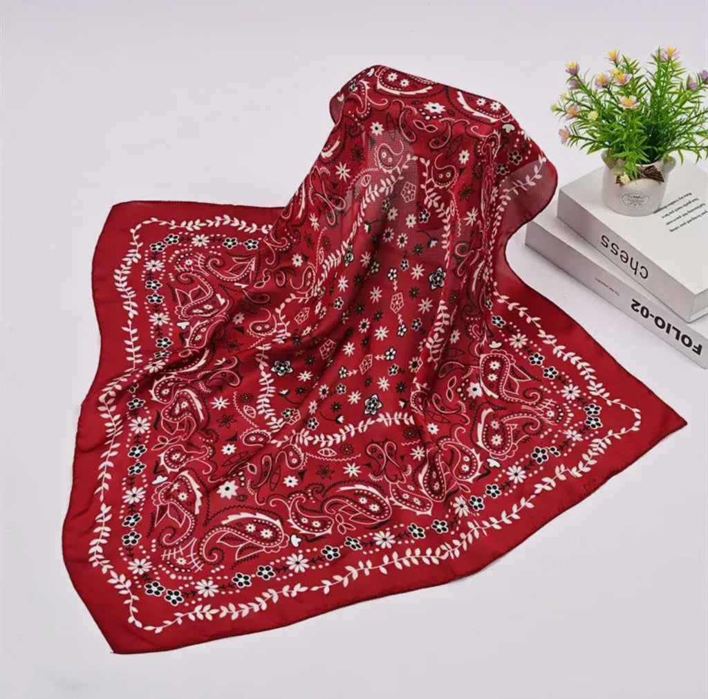 Soft lightweight bandana scarves