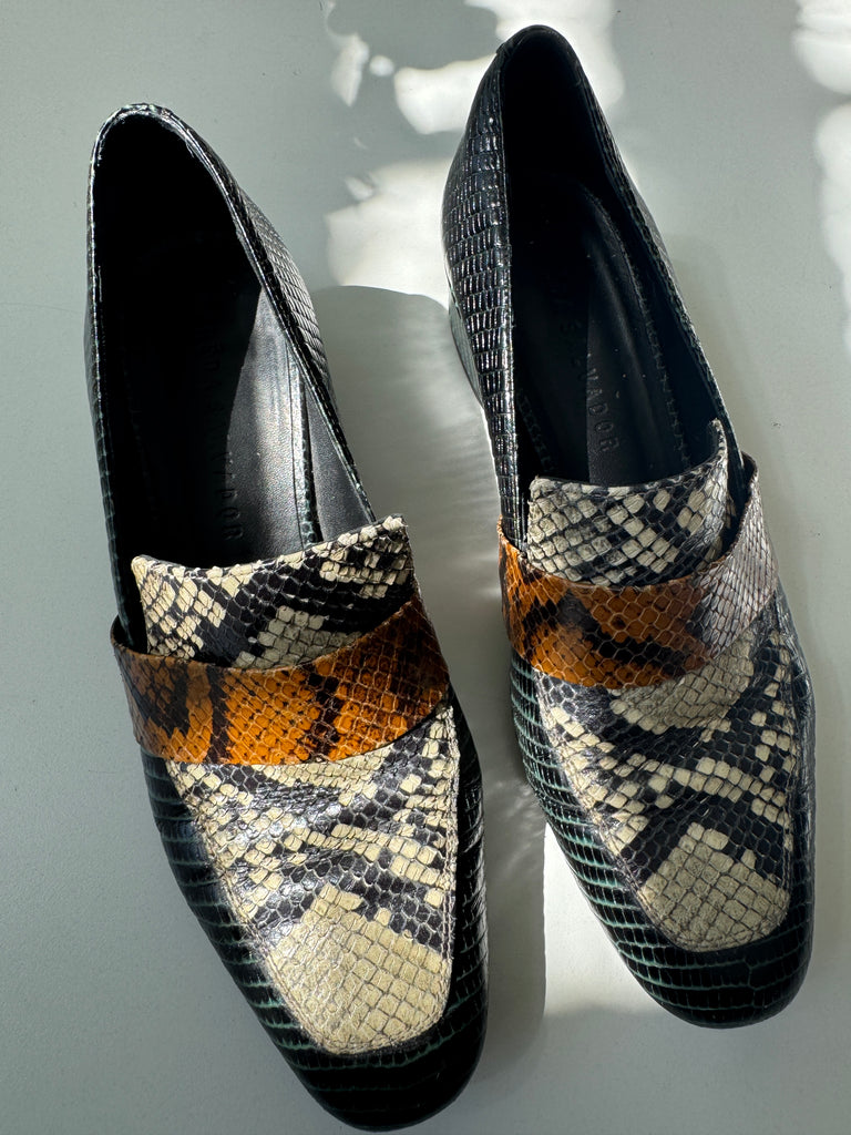 FREDA SALVADOR snake skin shoes 8.5