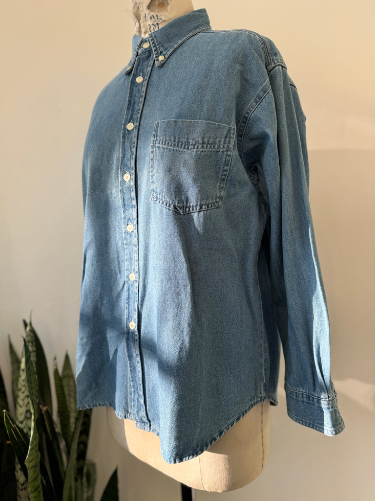 Vintage denim button up top