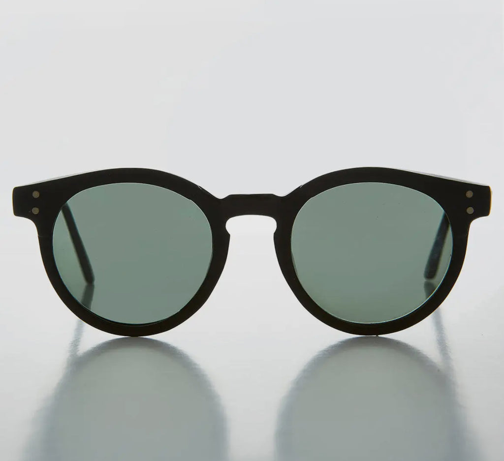Vintage round preppy sunglasses | black