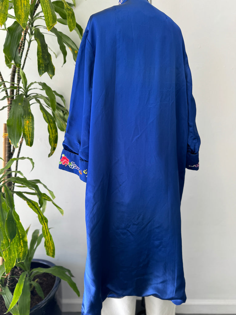 Vintage silk embroidered outerwear