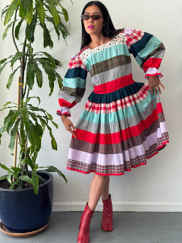 Vintage patchwork dress