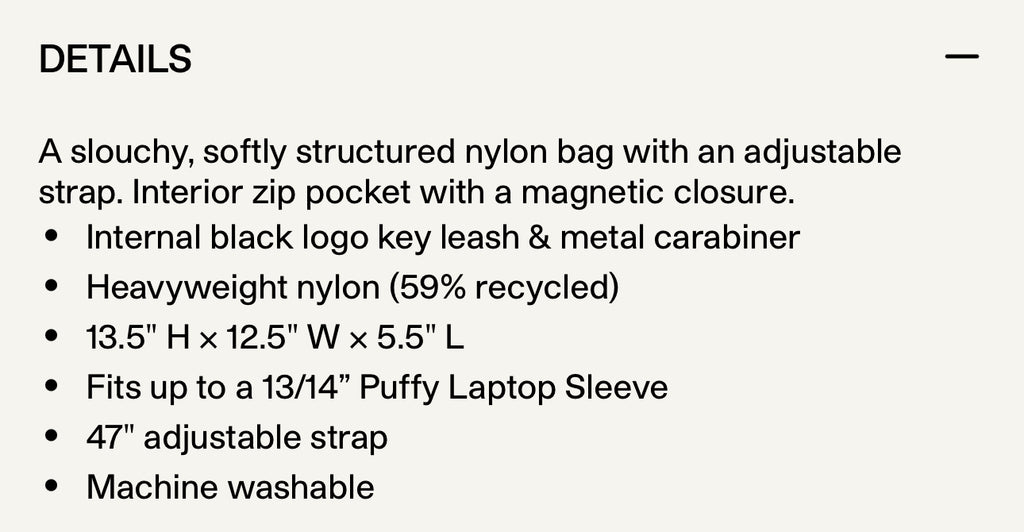 Baggu | nylon sling large | black and white gingham