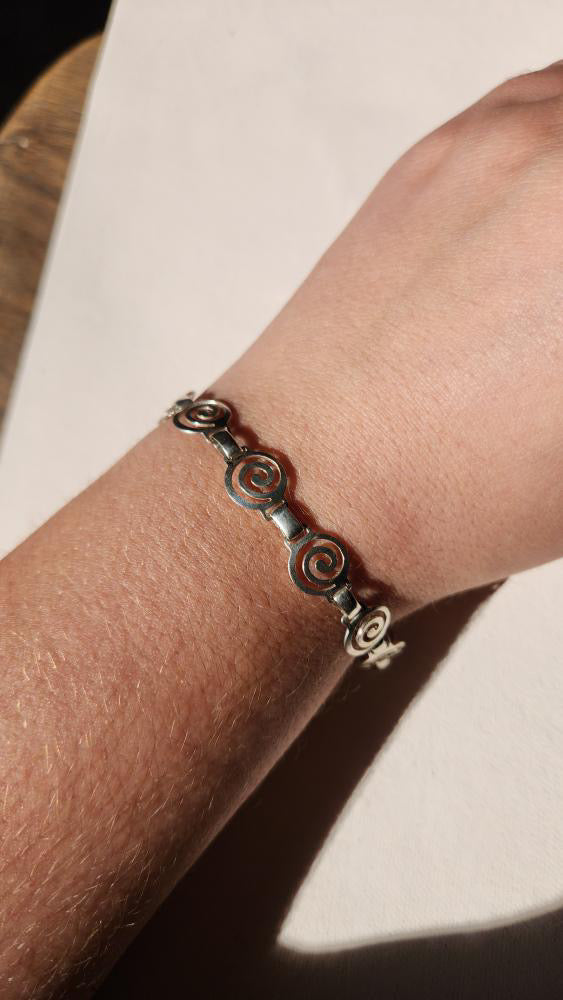 Sterling silver swirl bracelet
