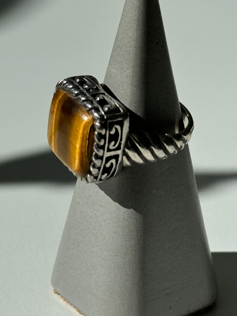 Tigers eye ring size 8