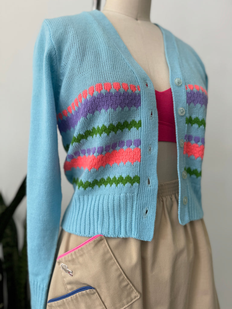 1970's Vintage knit cardigan sweater