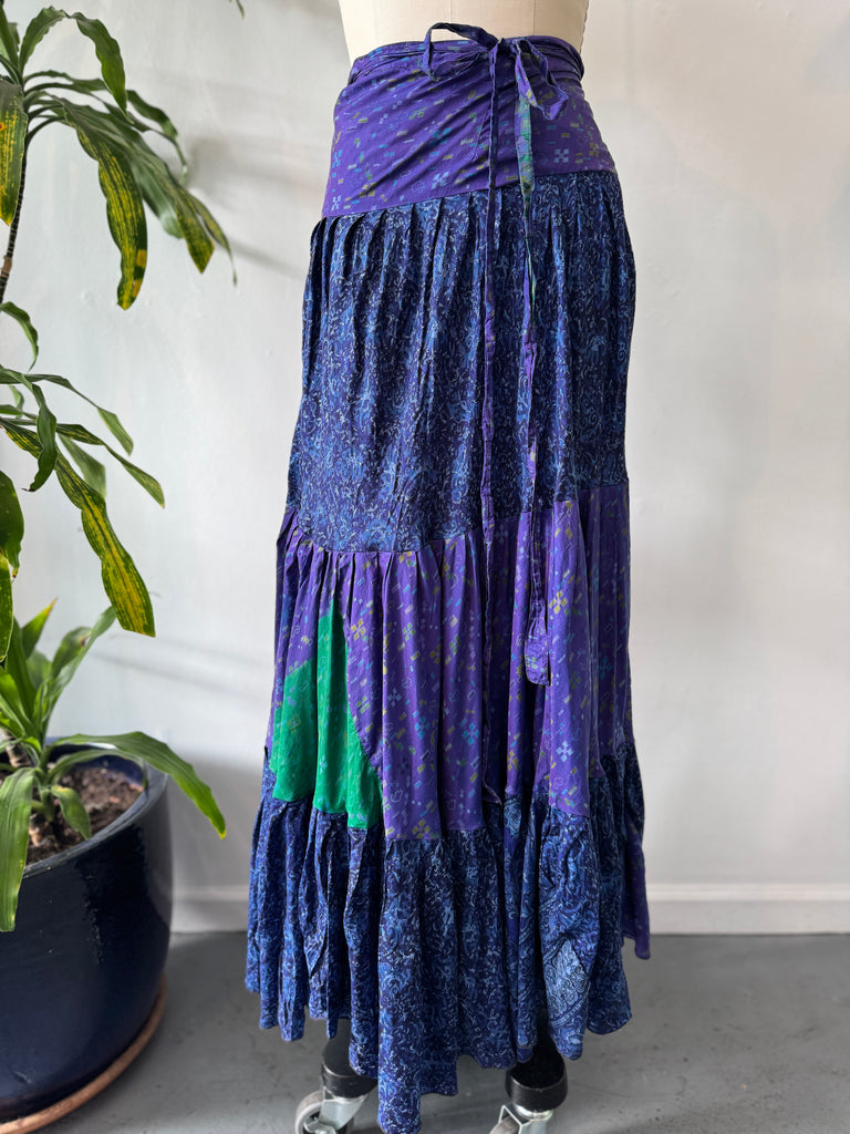 Silk wrap skirt