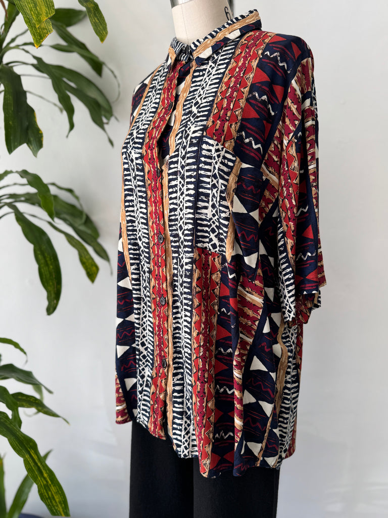 Vintage button up top