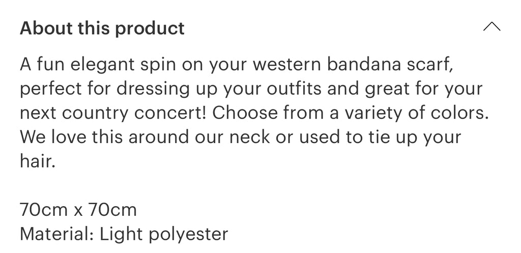 Soft lightweight bandana scarves