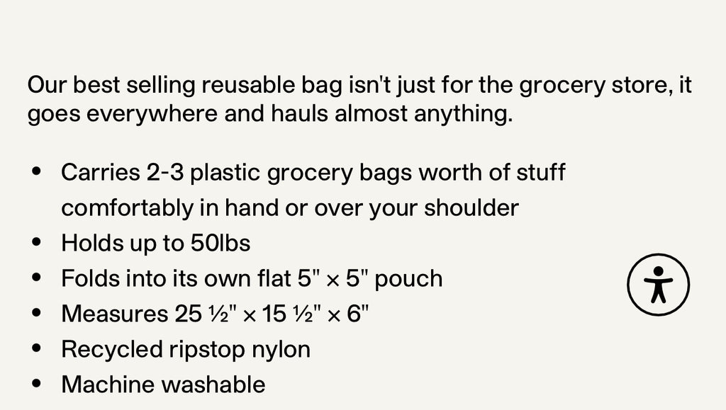 Baggu | big reusable tote bag | iris green check