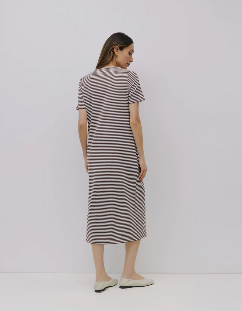 Curated Collection | brown/cream striped dress