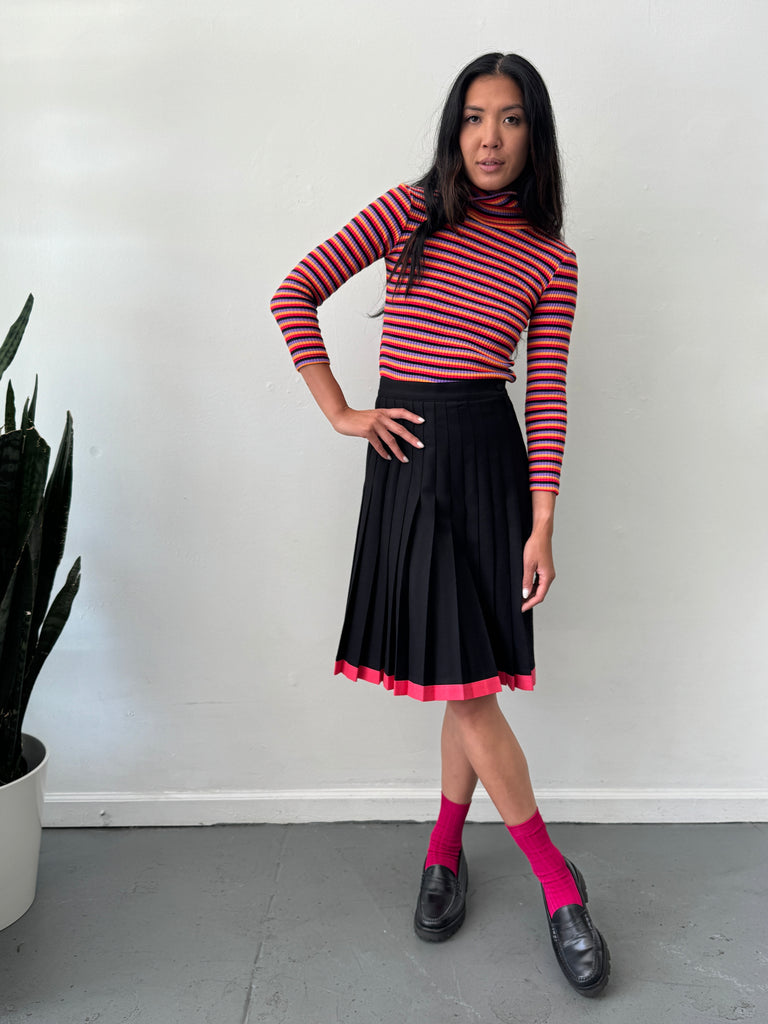 Vintage striped stretchy top