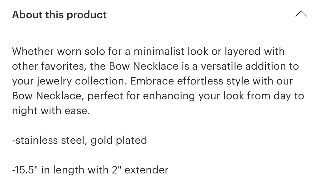 Bow necklace